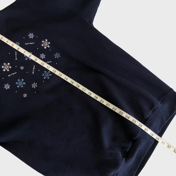 Vintage 90s Willow Bay Let It Snow Holiday Sweatshirt  L - Picture 7 of 8